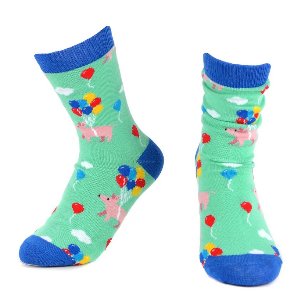 Women's Pig Novelty Socks Green